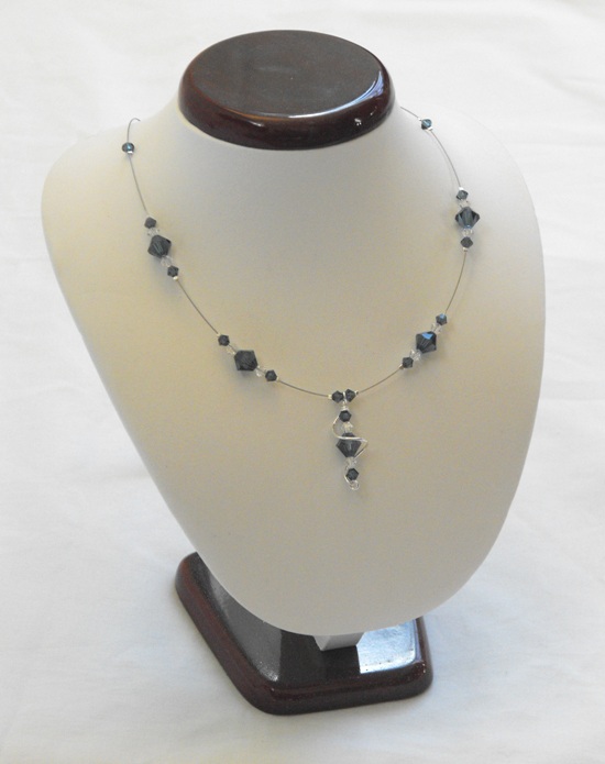 Montana Crystal and Silver Twist Necklace Montana Crystal and Silver Twist Necklace